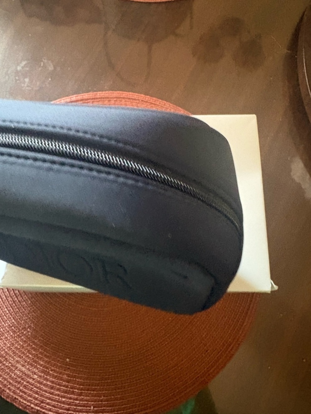 Dior Men’s Black Embossed Logo Travel Pouch - Picture 8 of 8